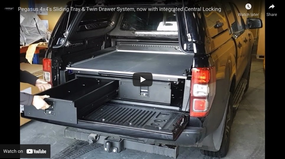 VW Amarok Twin Drawer With Sliding Cargo Tray