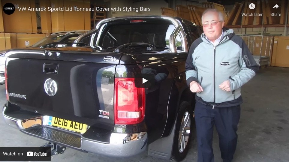 Volkswagen VW Amarok Sports Lid Tonneau Lid with Styling Bar